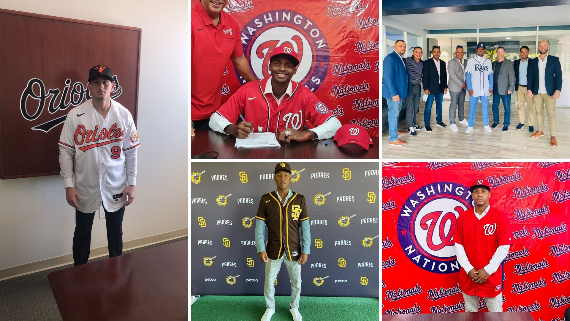 Peloteros cubanos firman con franquicias MLB. Fotos: Twitter de Francys Romero