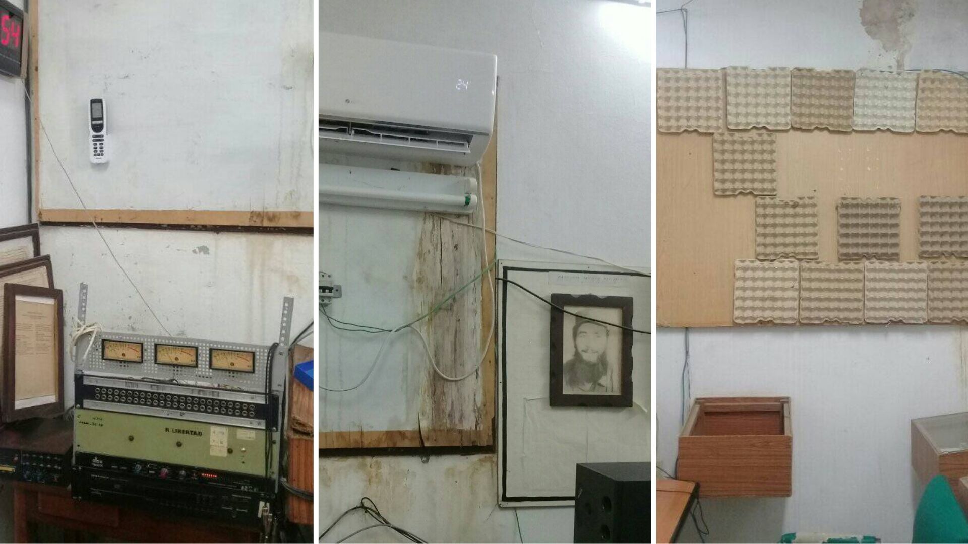 Las imágenes difundidas muestran el deterioro del lugar, con graves filtraciones en las paredes y cables expuestos