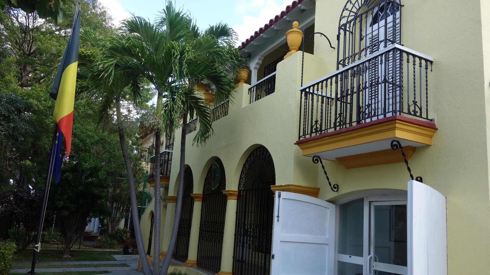 Fachada de la Embajada de Bélgica en Cuba