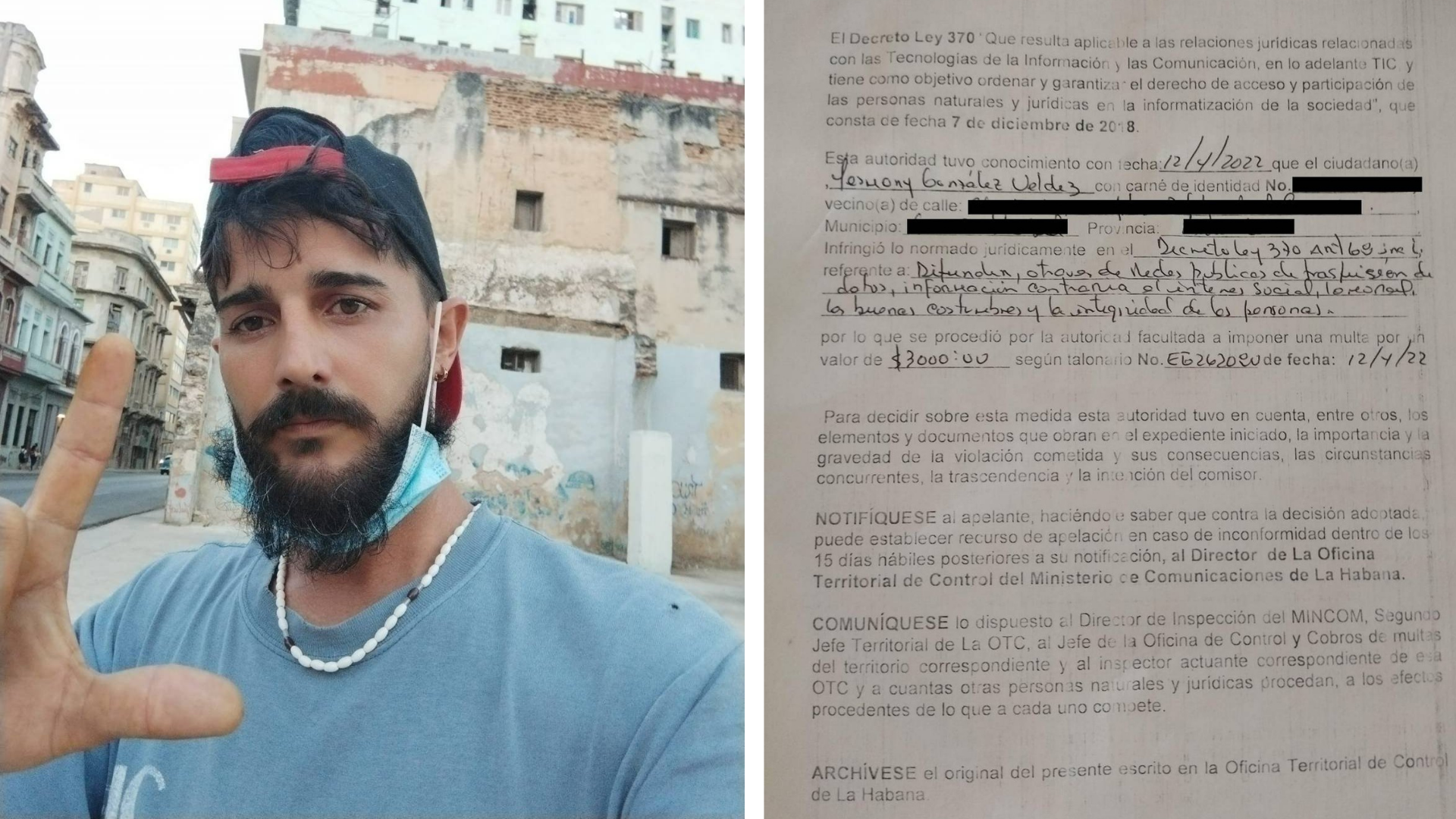 Yasmany González Valdés, cuentapropista cubano