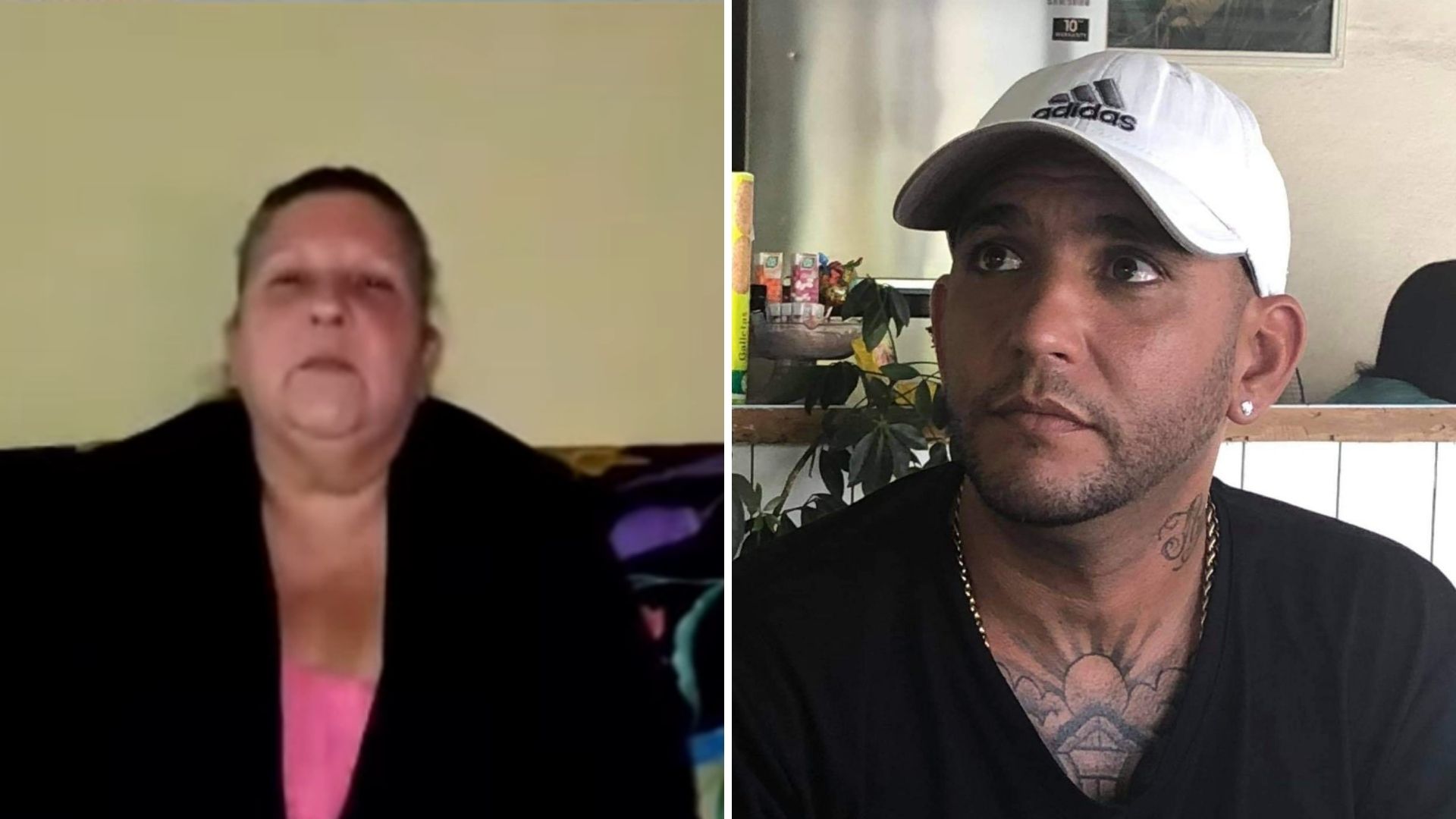 Dayron Martín Estrada y su madre
