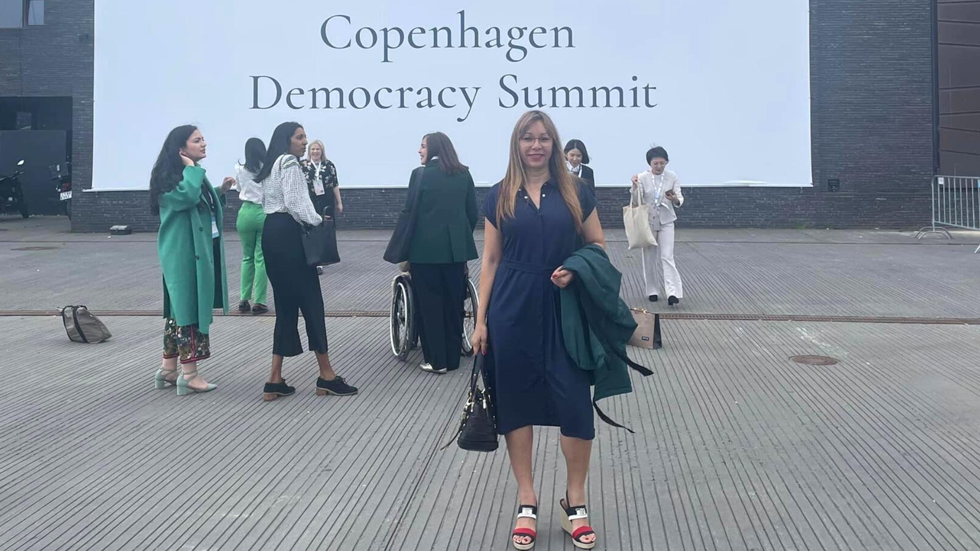 Iliana Hernández denuncia en Copenhague