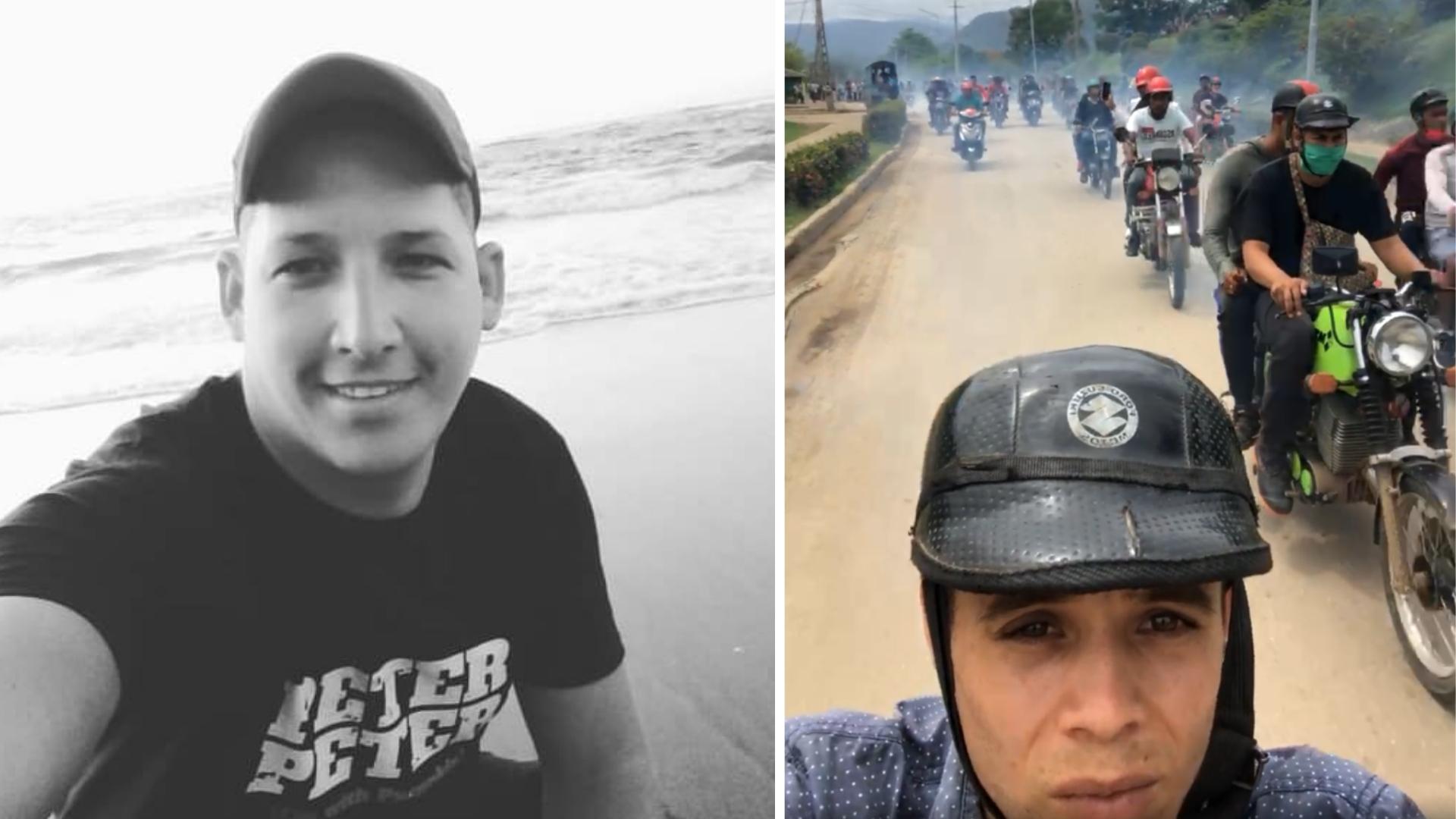 Homenaje a motorista muerto en Cuba.