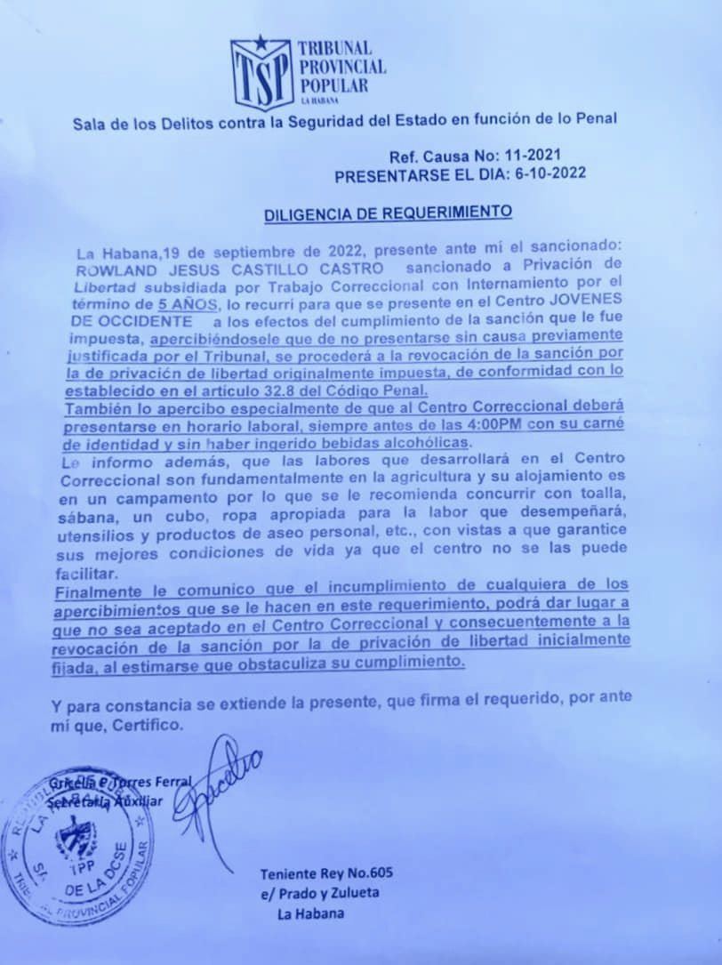 Diligencia de Requerimiento