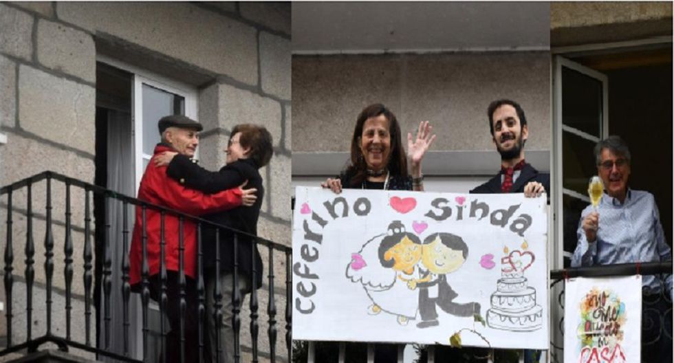 Captura de pantalla de las bodas de ora en balcón