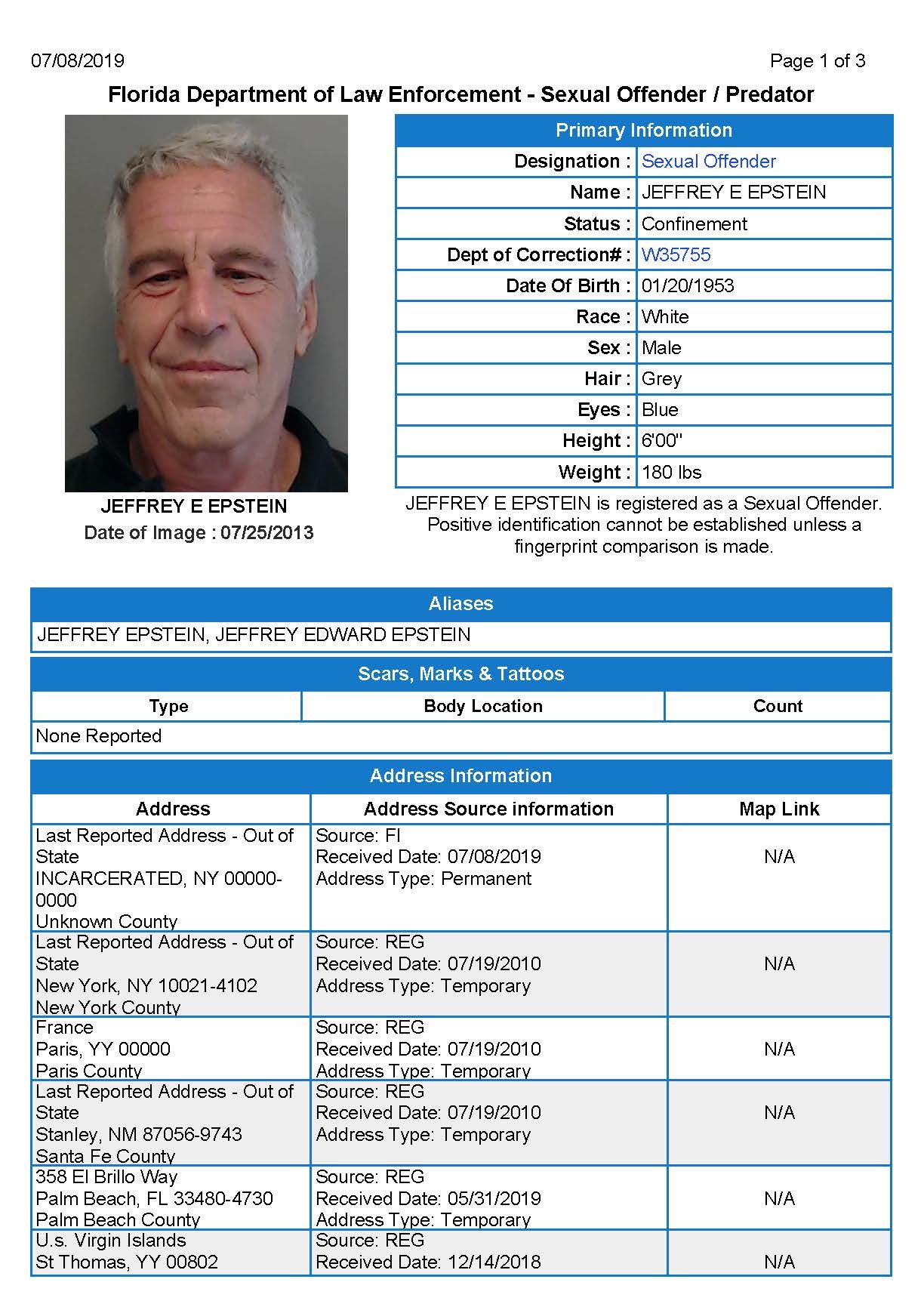 ficha policial